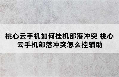 桃心云手机如何挂机部落冲突 桃心云手机部落冲突怎么挂辅助